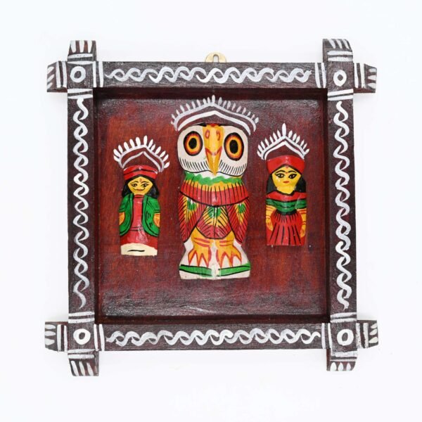 Wooden Frame 1 Owl White + King Queen