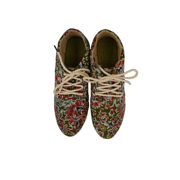 Kalamkari Shoe Green