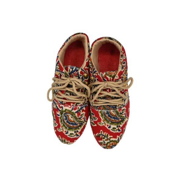 Kalamkari Shoe Red