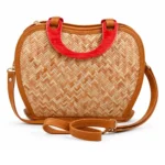 Bamboo Bag Small Apple Handbag for Women - Image 2