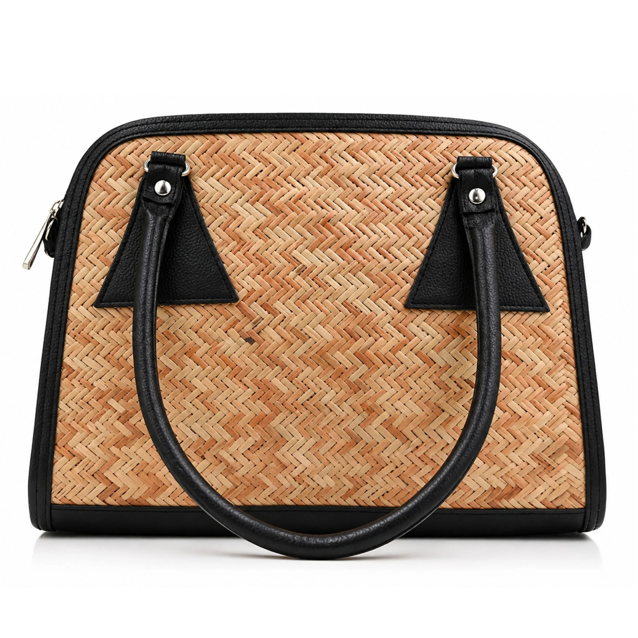1 Bamboo Black Fashionable Bag for Women - Image 1