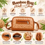 Bamboo Bag Walk and Shop for Women Woven Sling Bag - Image 5