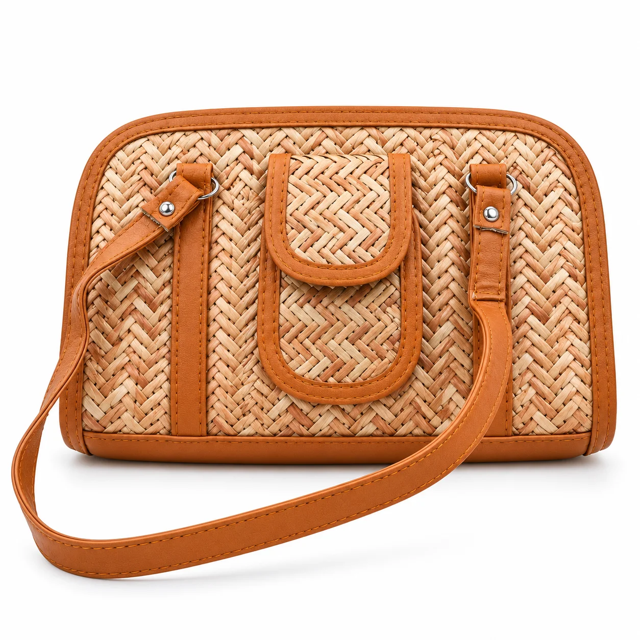 bamboo bags for women Bamboo Bag On the Go Pocket for Women Stylish Woven Bag - Image 1