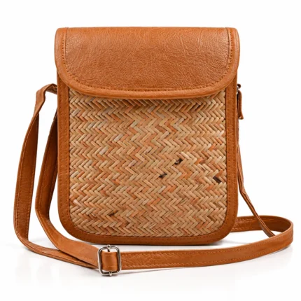 Bamboo Mat Bag for Women and Girls, Moods Big Handcrafted Shoulder Bag