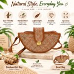 Bamboo Boat Shape Handbag for Women - Image 5