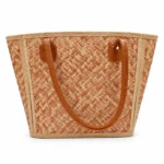 Woven Bamboo Bucket Big Bag for Women Straw Tote Shoulder Bag