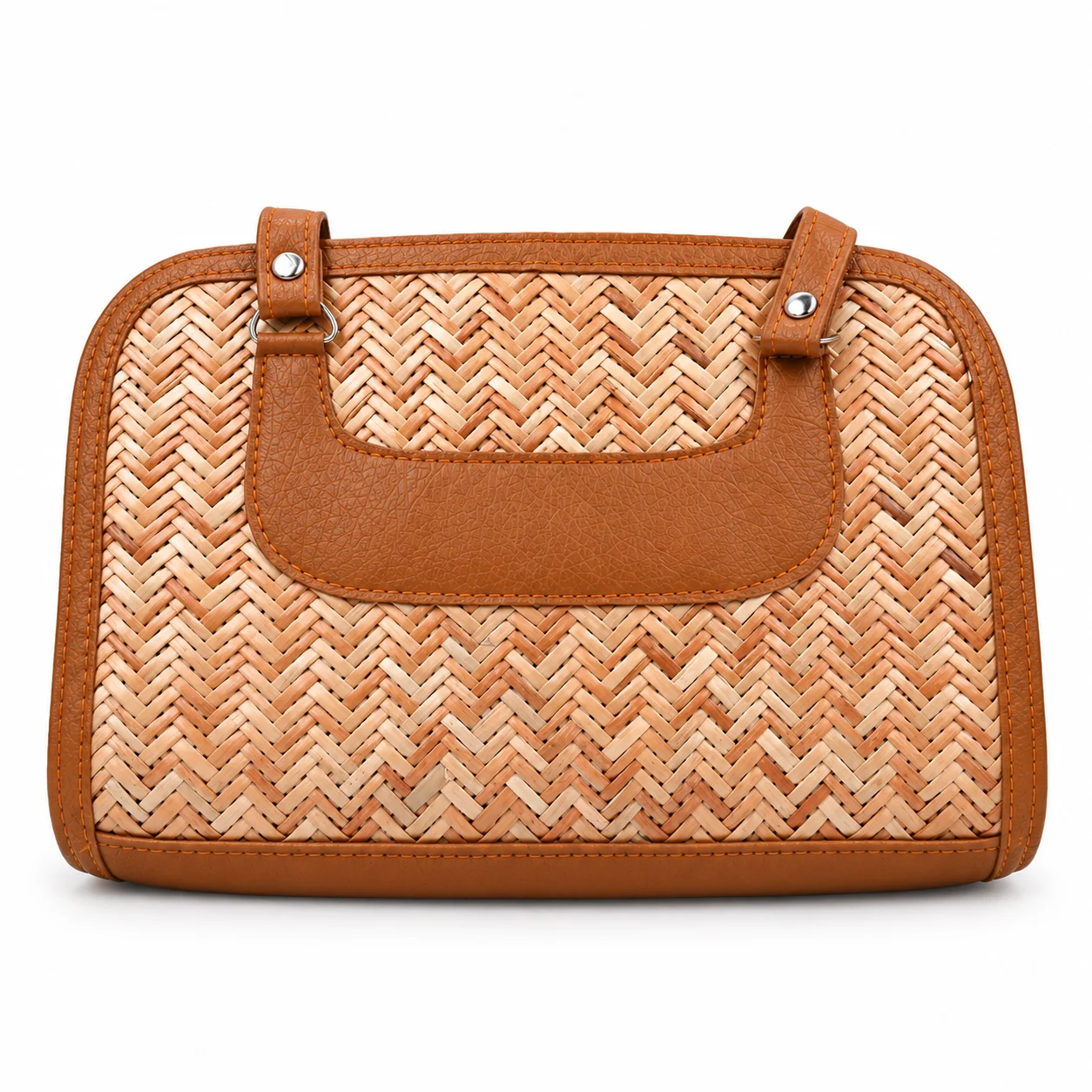 casual handbag for women Bamboo Bag On The Go Woven Handbag for Women - Image 1