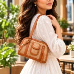 Bamboo Bag On the Go Pocket for Women Stylish Woven Bag - Image 6