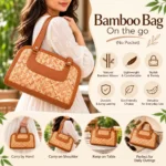 Bamboo Bag On The Go Woven Handbag for Women - Image 4