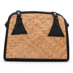 Bamboo Black Fashionable Bag for Women - Image 3