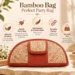 Bamboo Party Bag for Women Stylish Woven Handbag - Image 6