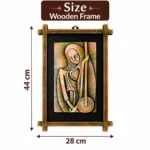 Terracota Mira Bai Folk Art Wall Decor, Ethnic Indian Handcrafted Artwork,28X44 cm - Image 5