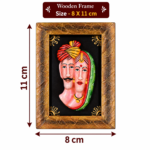 Teracota Wall Décor Tray Frame Big (Rajasthani Couple) | Traditional Indian Ethnic Wall Art for Living Room, Bedroom, Office and Home Decoration 25X10 cm - Image 5