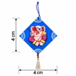 Teracota Ganpati Hanging Decoration | Traditional Spiritual Wall Hanging for Ganesh Chaturthi, Diwali and Gifting 4X4 cm - Image 4