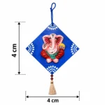 Teracota Dangler Ganesha Wall Hanging Decorative Idol for Home, Pooja Room and Mandir Décor 4X4 cm - Image 4