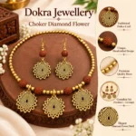 Pearl Drop Rudraksha Choker Necklace Set for Women, Antique Gold Finish Traditional Jewellery with Matching Earrings for Festive, Wedding and Party Wear - Image 3