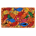 Pattachitra Big Wooden Serving Tray Hand Painted with Colorful Fish Folk Art Design (Size-38X22cm) (Copy)