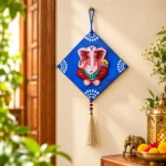 Teracota Dangler Ganesha Wall Hanging Decorative Idol for Home, Pooja Room and Mandir Décor 4X4 cm - Image 2