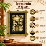 Terracota Ganesh Parvati Wall Decoration for Festivals and Gifting (25X30 cm) - Image 3