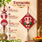 Teracota Hanging Ganesh Ji Decoration | Traditional Indian Religious Wall Art for Home Entrance and Festive Décor - Image 3