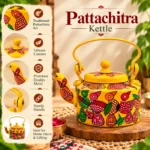 Artistic Aluminium Kettle with Hand-Painted Traditional Indian Folk Motifs - Image 6