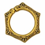 Bangle 3 Hexa Gold Finish Statement Bangle for Women, Intricate Filigree Design Traditional Fashion Jewellery for Festive Wear, Party and Gifting