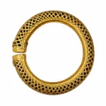 Bangle 1 Net Design Gold Finish Statement Bracelet for Women, Elegant Traditional Fashion Jewellery for Festive Wear, Party and Gifting
