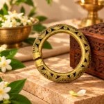 Bangle 1 Net Design Gold Finish Statement Bracelet for Women, Elegant Traditional Fashion Jewellery for Festive Wear, Party and Gifting - Image 3