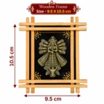 Teracota Double Cross Frame Wall Décor (Durga) | Traditional Indian Religious Folk Art Wall Hanging for Pooja Room, Mandir and Home Decoration 9.5X10.5 cm - Image 3