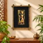 Handcrafted Style Indian Folk Figure Wall Hanging for Home Interiors (25X30 cm) - Image 2