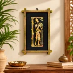 Terracota Tribal Musician Wall Hanging, Ethnic Indian Artwork for Home Decoration (25X30 cm) - Image 4