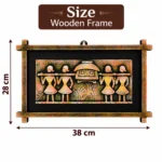 Handcrafted Terracota Doli Artwork with Decorative Wooden Frame ,28X38 cm - Image 5