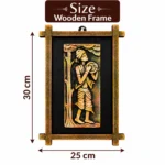 Terracota Tribal Musician Wall Hanging, Ethnic Indian Artwork for Home Decoration (25X30 cm) - Image 2