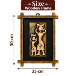 Handcrafted Style Indian Folk Figure Wall Hanging for Home Interiors (25X30 cm) - Image 4