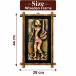Terracota Traditional Singer Wall Art, Rustic Indian Cultural Artwork (28X44 cm) - Image 5