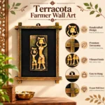 Handcrafted Style Indian Folk Figure Wall Hanging for Home Interiors (25X30 cm) - Image 3
