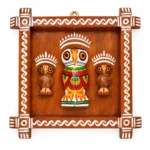 Handcrafted Wooden Owl Wall Hanging Frame with Decorative Owl Figures | Traditional Indian Folk Art Wall Décor for Home, Living Room, Pooja Room & Gifting