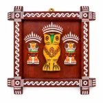 Handcrafted Wooden Owl Wall Hanging Frame with 3 Owl Figures | Traditional Indian Folk Art Decorative Wall Panel for Home Décor & Gifting