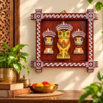 Handcrafted Wooden Owl Wall Hanging Frame with 3 Owl Figures | Traditional Indian Folk Art Decorative Wall Panel for Home Décor & Gifting - Image 2