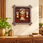 Handcrafted Wooden Owl Wall Hanging Frame with 3 Owl Figures | Traditional Indian Folk Art Decorative Wall Panel for Home Décor & Gifting - Image 3