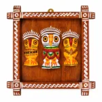 Handcrafted Wooden Owl Wall Hanging Frame with 3 Colorful Owl Figures | Traditional Indian Folk Art Decorative Wall Panel for Home Décor & Gifting