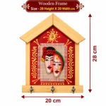 Teracota Wall Key Hanger Couple Design | Traditional Handmade Key Holder with 3 Hooks for Home Entrance, Living Room, Office and Wall Décor 28X20 cm - Image 4