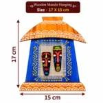 Teracota Tribal Mask Wall Hanging Décor Blue | Traditional Indian Ethnic Wall Art for Living Room, Bedroom, Office and Home Decoration( 17X15 cm) - Image 5