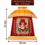 Terracota Ganesha Wall Hanging Décor Red | Traditional Indian Handmade Style Ganpati Wall Art for Home, Living Room, Pooja Room and Mandir Decoration( 17X15 cm) - Image 5