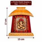 Terracotta Ganesha Wall Hanging Décor( 17X15 cm) | Traditional Handmade Indian Art for Home, Living Room, Pooja Room and Mandir Decoration - Image 5