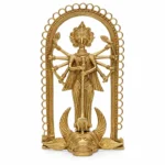 Durga Devi Golden Idol,traditional Goddess Idol with Ornate Frame for Worship ,decor & gifting 10in X 4inip, Décor & Gifting