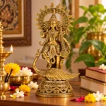 Decorative Saraswati Murti with Peacock for Festive Home Styling , 5in X 4in - Image 4