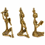 Golden Tribal Musician Figurines Set of 3 for Artistic Home Décor ,3in - Image 3