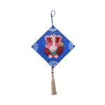Teracota Dangler Ganesha Wall Hanging Decorative Idol for Home, Pooja Room and Mandir Décor 4X4 cm