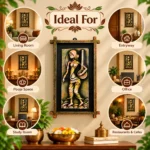Terracota Traditional Singer Wall Art, Rustic Indian Cultural Artwork (28X44 cm) - Image 2